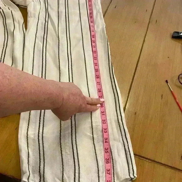 Womens Palazzo Striped Wide Leg Flowing white black pockets Proenza Schouler 6 - Picture 5 of 11